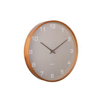 WANDUHR Acento Ø40 cm - Grau, Holz (40/40/5cm) - Karlsson
