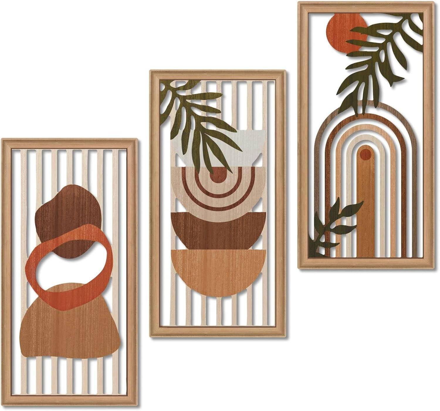 WANDDEKO Orange 30x15cm Holz Deko 3er Set - Akaziefarben, Holzwerkstoff (30/1cm) - Weltevree