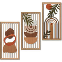WANDDEKO Orange 30x15cm Holz Deko 3er Set - Akaziefarben, Holzwerkstoff (30/1cm) - Weltevree