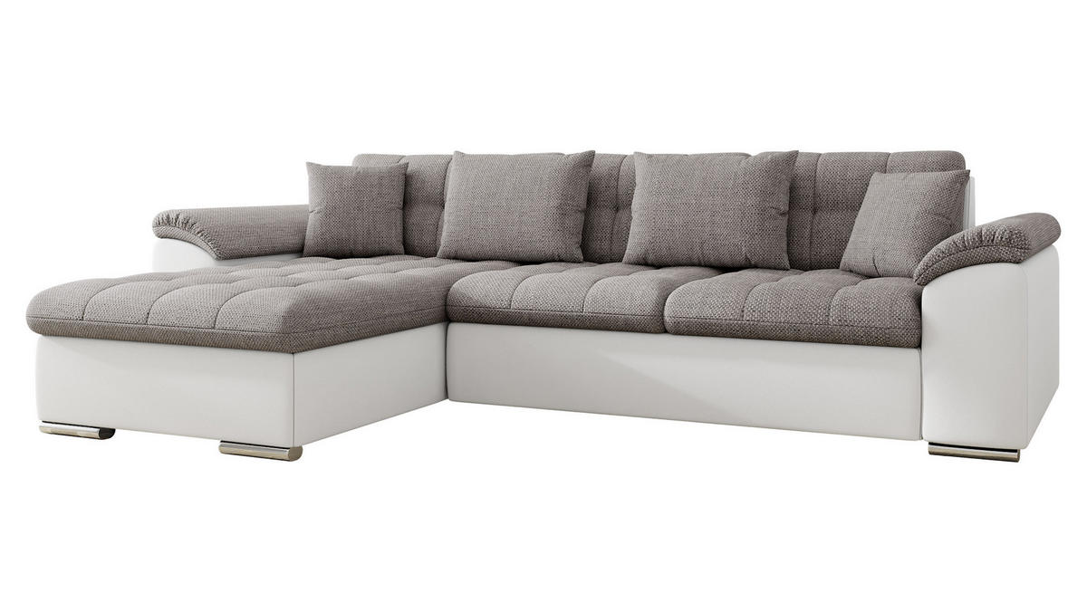 ECKSOFA Diana, Seite: Links - Weiß, Holz/Textil (280/160cm) - MIRJAN24