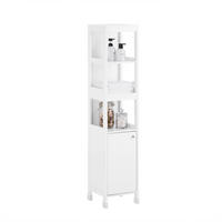 HOCHSCHRANK Weiß - Weiß, Holzwerkstoff (30/144/30cm) - SoBuy
