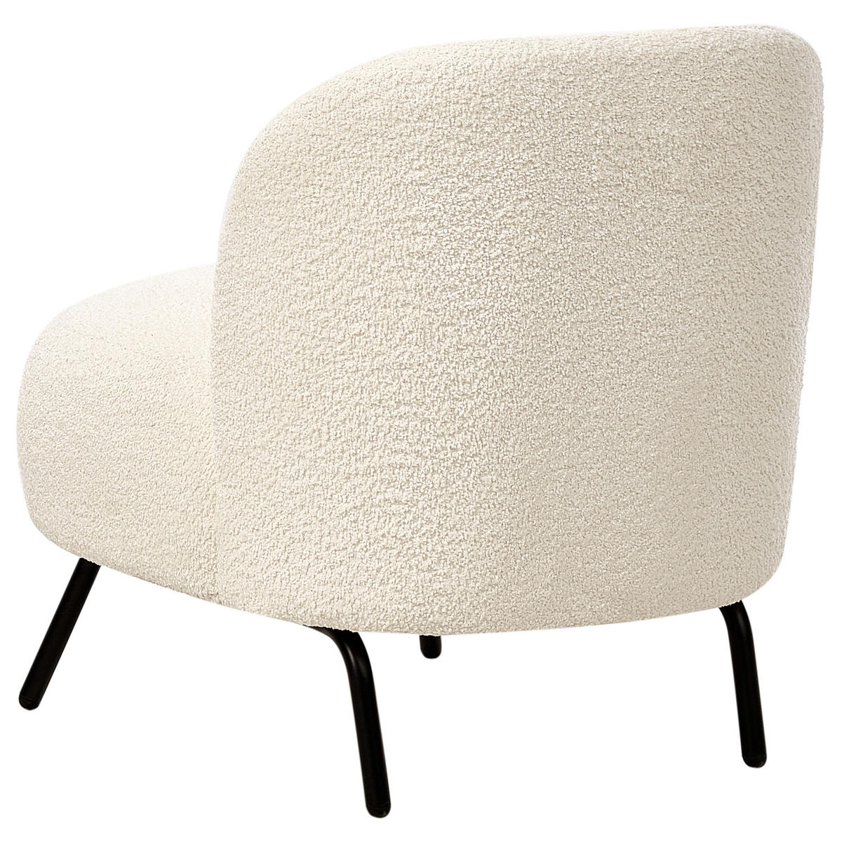 SESSEL Bouclé Cremeweiß Kumla - Weiß, Textil (62/67/70cm) - Beliani
