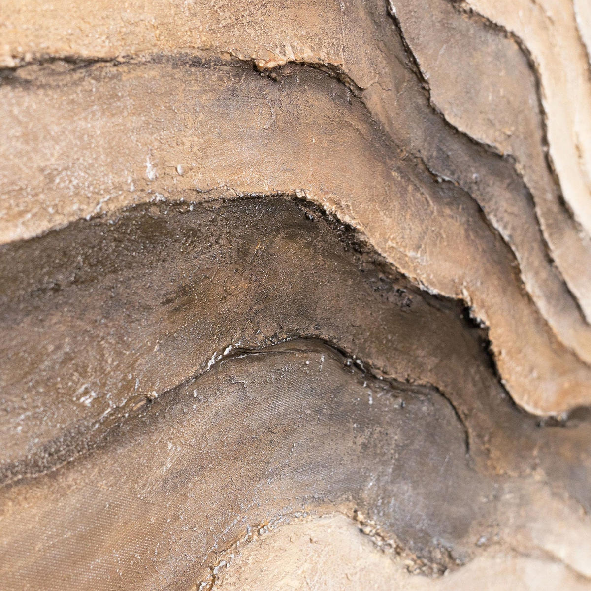 GEMÄLDE Erinnerung der Erde Schattenfugenrahmen Eichefarben 140x100 cm - Eichefarben, Holz (140/100cm) - YS-art gallery
