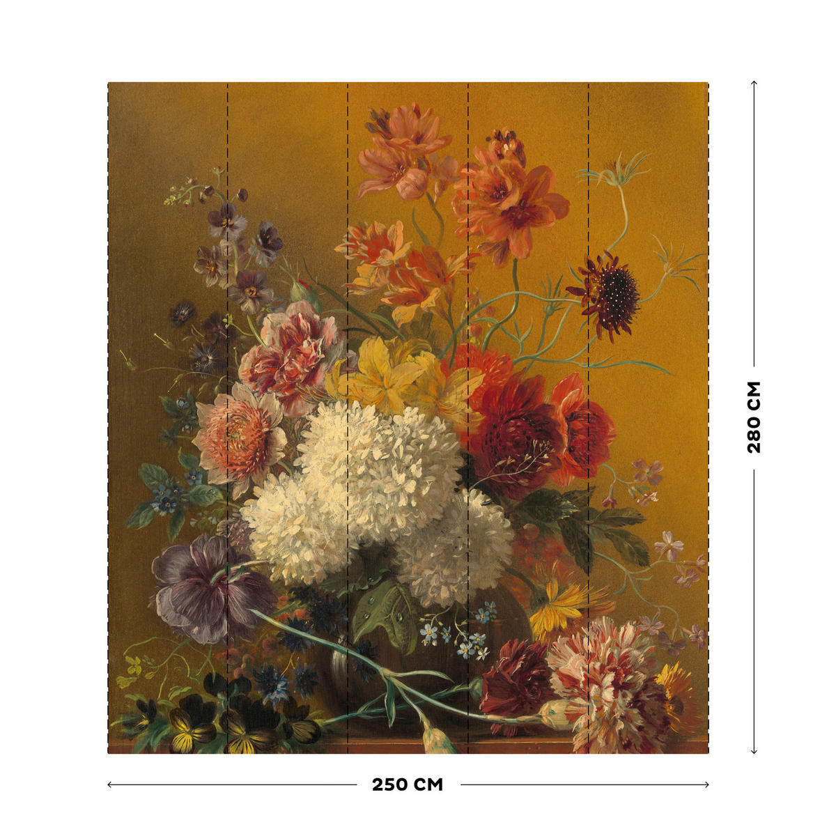 FOTOTAPETE - Quinty Flowers - Multicolor, Papier/Kunststoff (250/280cm) - Art for the Home