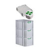 EUROBOX 3x Nextgen Color Mit Auflagedeckel 32x40x60cm Griffe Grün Geschlossen - Grün, Kunststoff (40/32/60cm) - PROREGAL