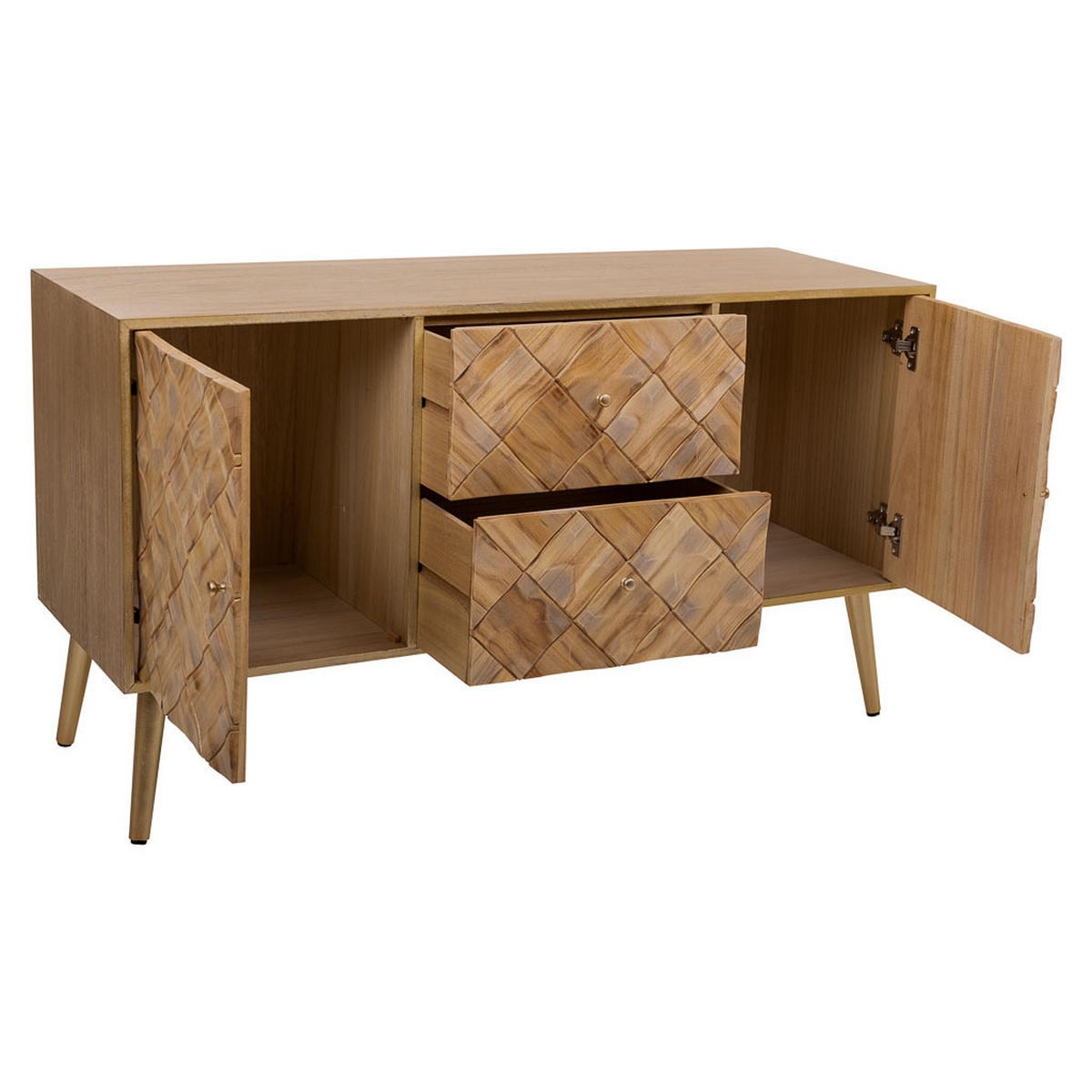 SIDEBOARD aus Holz, Braun 118x41x65 - Braun, Holz (118/65/41cm) - Wanderlust