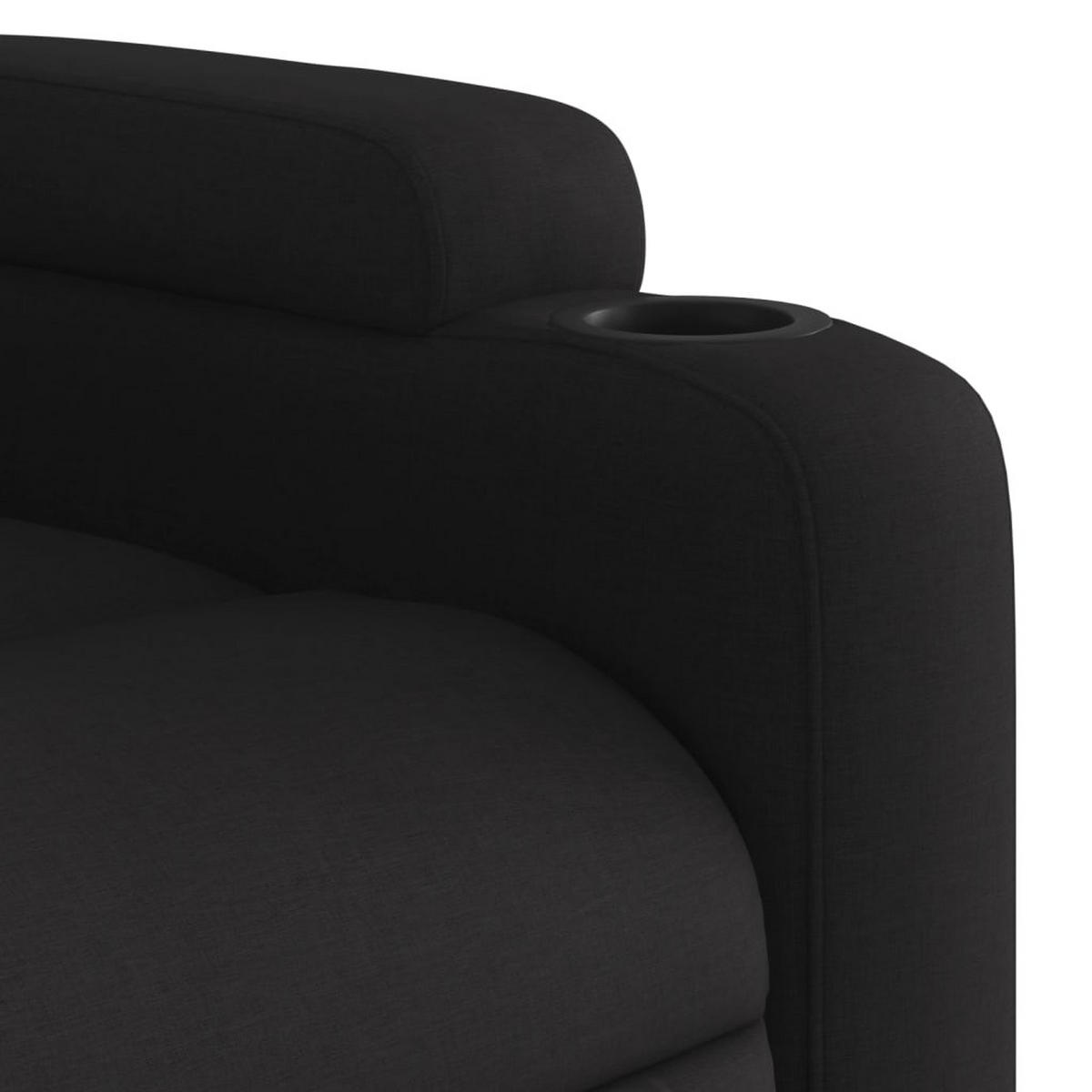 FERNSEHSESSEL Lorusso Schwarz - Schwarz, Metall (77/100/94.5cm) - Nettlife