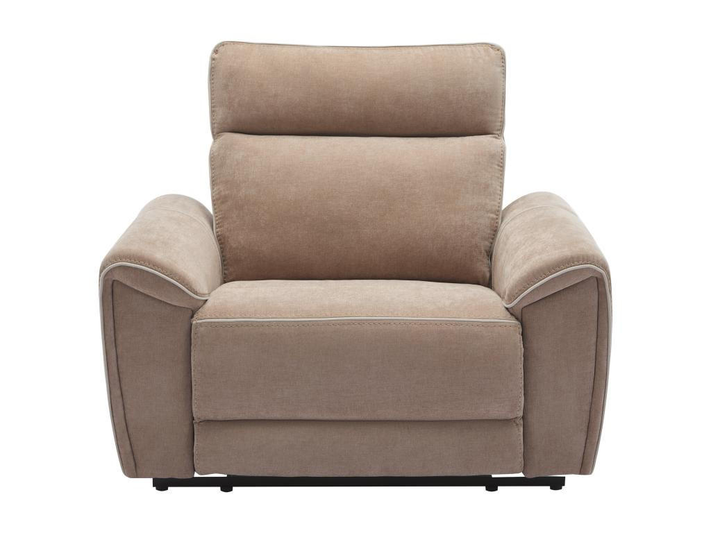 RELAXSESSEL elektrisch - Stoff - Taupe - DJARALO - Braun, Textil (96/106/120cm) - Vente-Unique