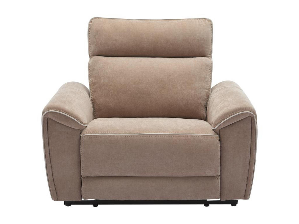 RELAXSESSEL elektrisch - Stoff - Taupe - DJARALO - Braun, Textil (96/106/120cm) - Vente-Unique