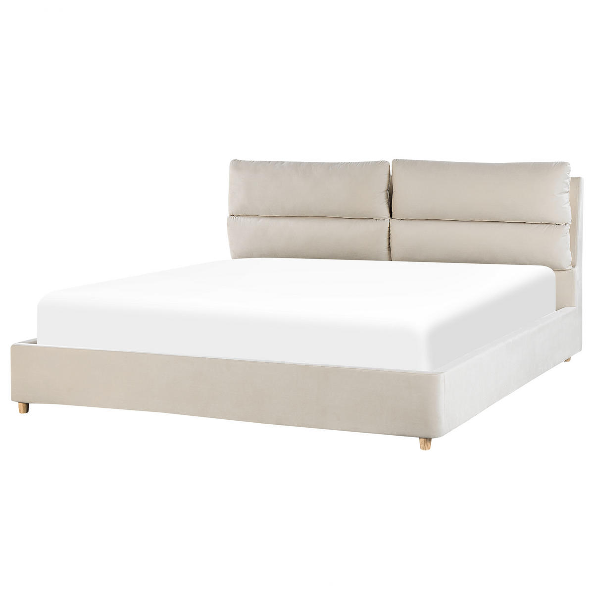 POLSTERBETT 180/200cm Helles Beige Batilly - Beige, Textil (180/200cm) - Beliani