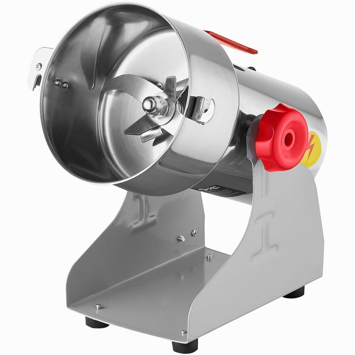 GETREIDEMUHLE Elektrische 500g, 270 GRAD SCHWENKBAR für trockene Lebensmittel - Silberfarben, Metall (24/28.01/42.01cm) - Rolipo