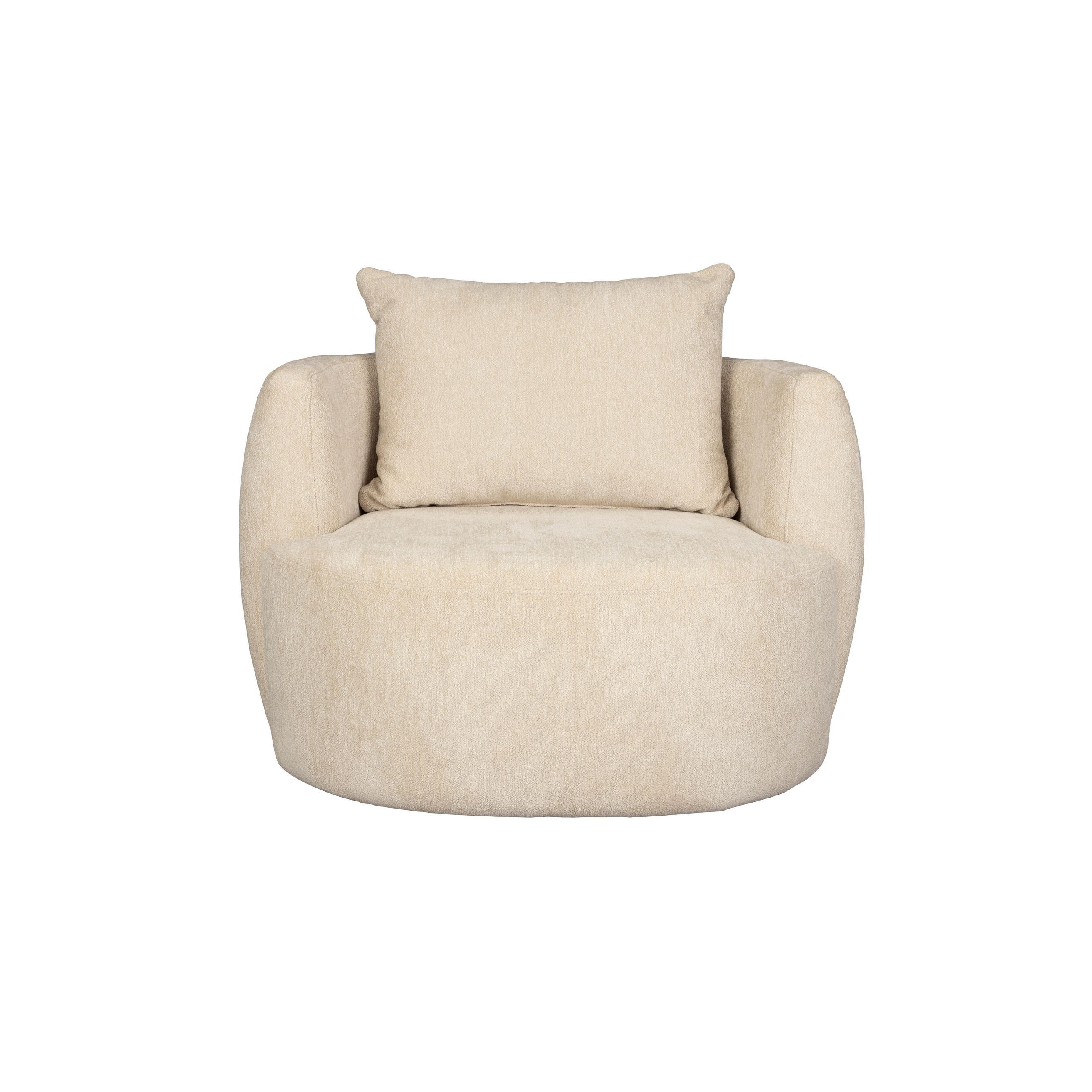 SESSEL Rocca Latte/ Beige - Beige/Creme, Textil (107/83/92cm) - Dutchbone