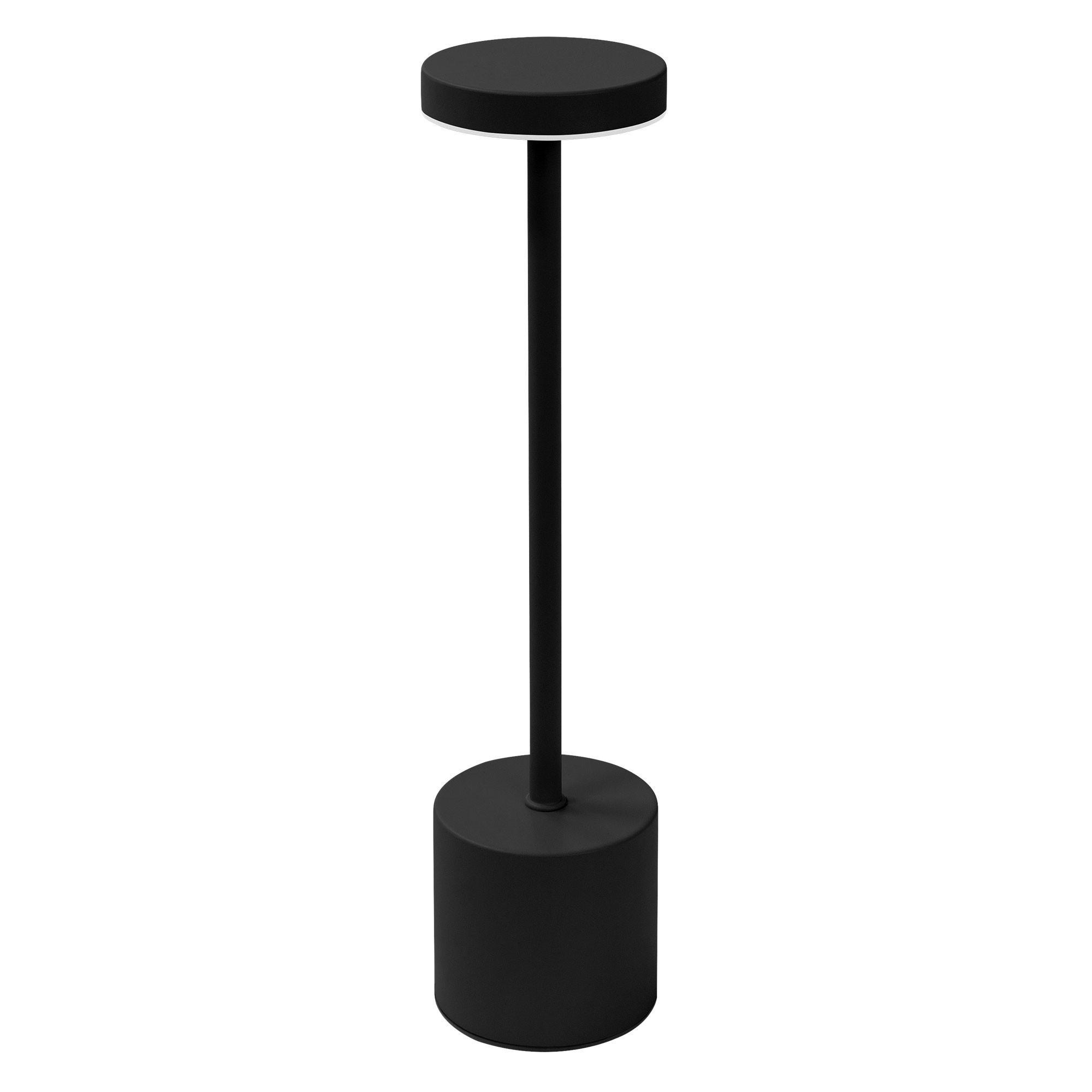ML-DESIGN BEZDRÁTOVÁ LED STOLNÍ LAMPY s dotykovým ovládáním, černá, Ø 8 x 34,5 cm, 3 barvy světla, stmívatelná