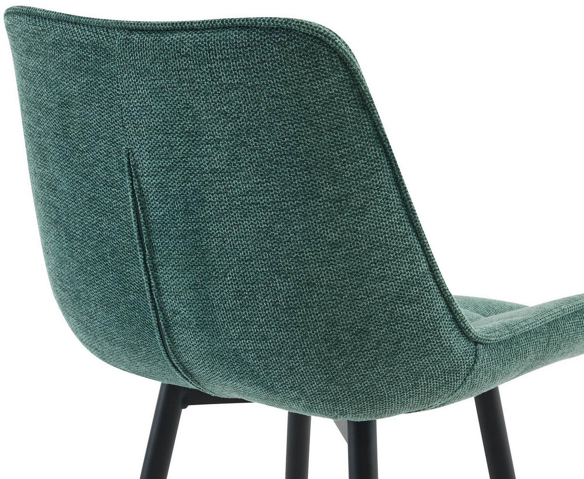 BARHOCKER SYDNEY Grün Stoff - Grün, Metall (47/106/52cm) - DELUKE