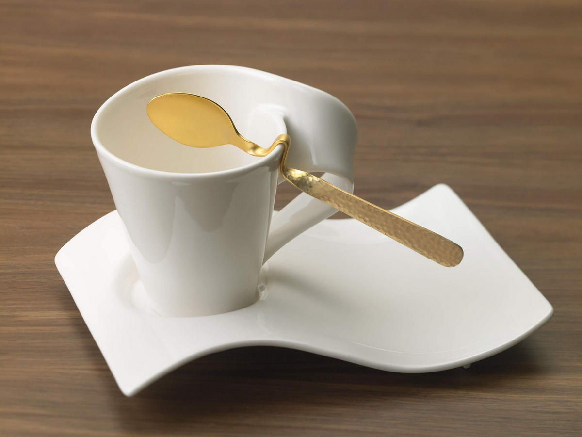 ESPRESSO-/MOKKALÖFFEL VERGOLDET NewWave Caffè Spoon gold 12 cm 6er Set - Goldfarben, Metall - Villeroy & Boch