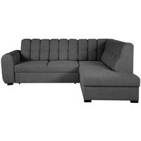 ECKSCHLAFSOFA Zoja rechts schwarz - Schwarz, Textil (261/193cm) - Beautysofa