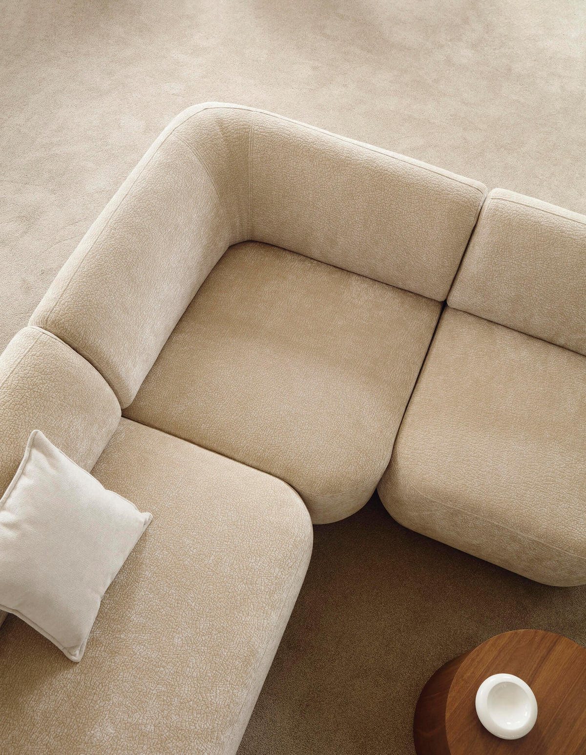 MODULSOFA NOBO Beige 105x105x75 cm - Beige, Textil (105/75/105cm) - FURNLUX