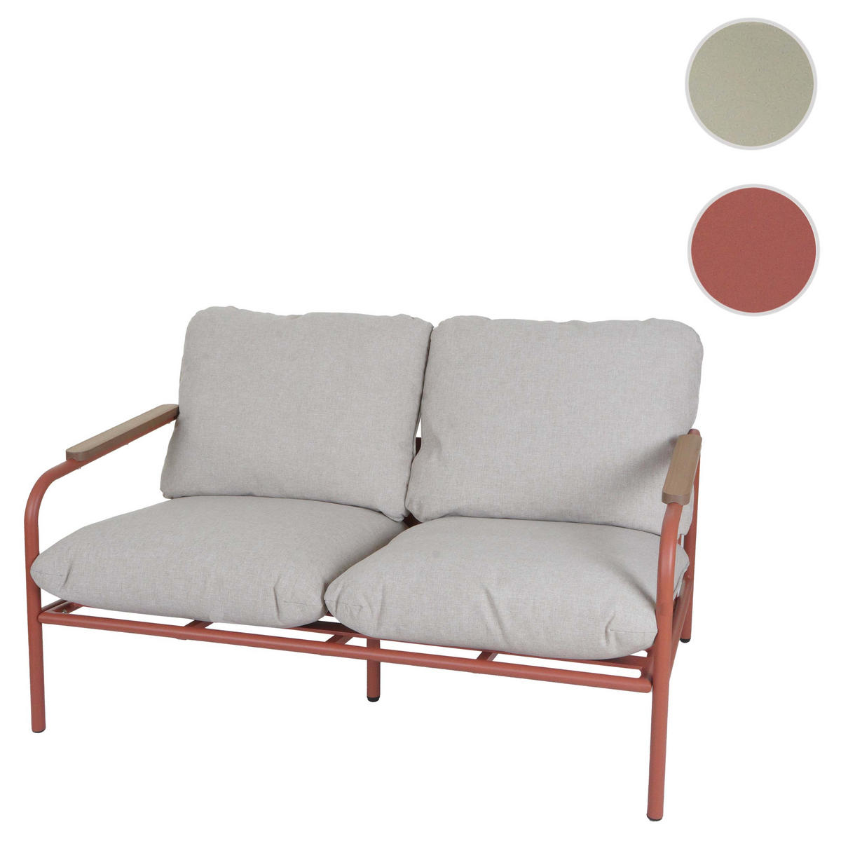 GARTENBANK Rot - Rot, Metall (125/81/81cm) - MCW