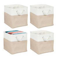 4xAUFBEWAHRUNGSKORB - Multicolor, Textil/Metall (28/28/28cm) - Relaxdays