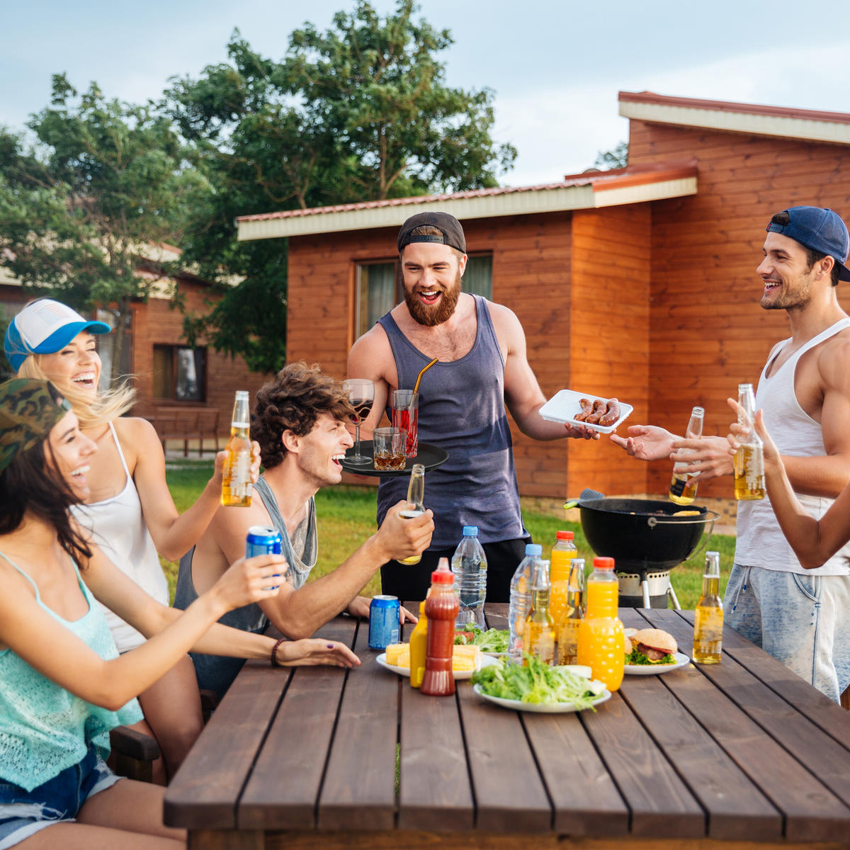 3xSERVIERTABLETT - Schwarz, Kunststoff (28/2/28cm) - Relaxdays