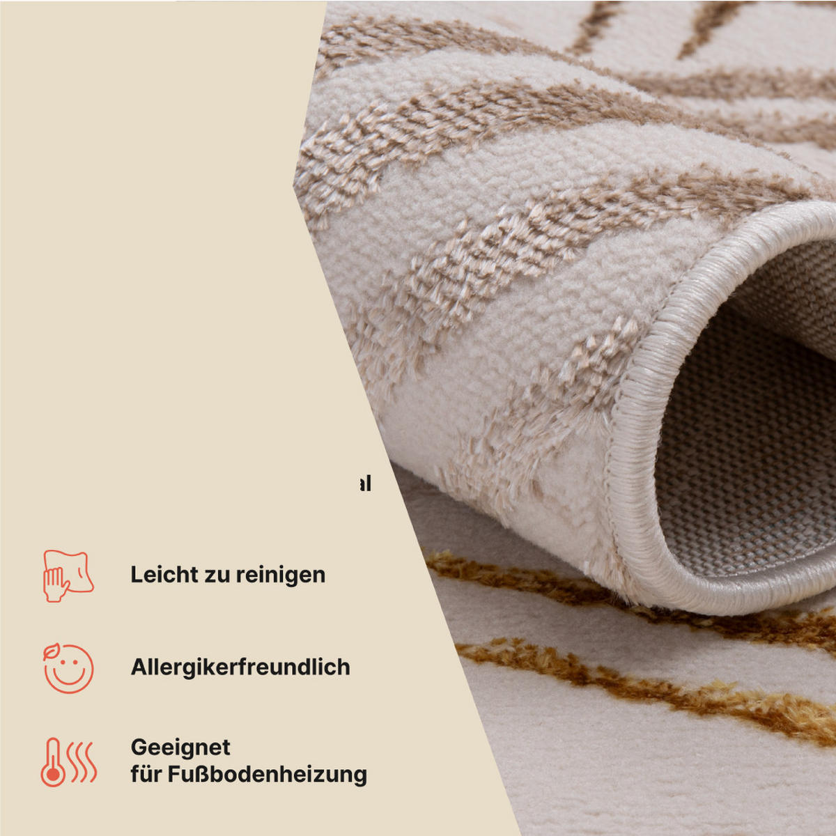 TEPPICH CRYSTAL Hellcreme 300/400 cm - Goldfarben, Textil (300/400cm) - Tapiso