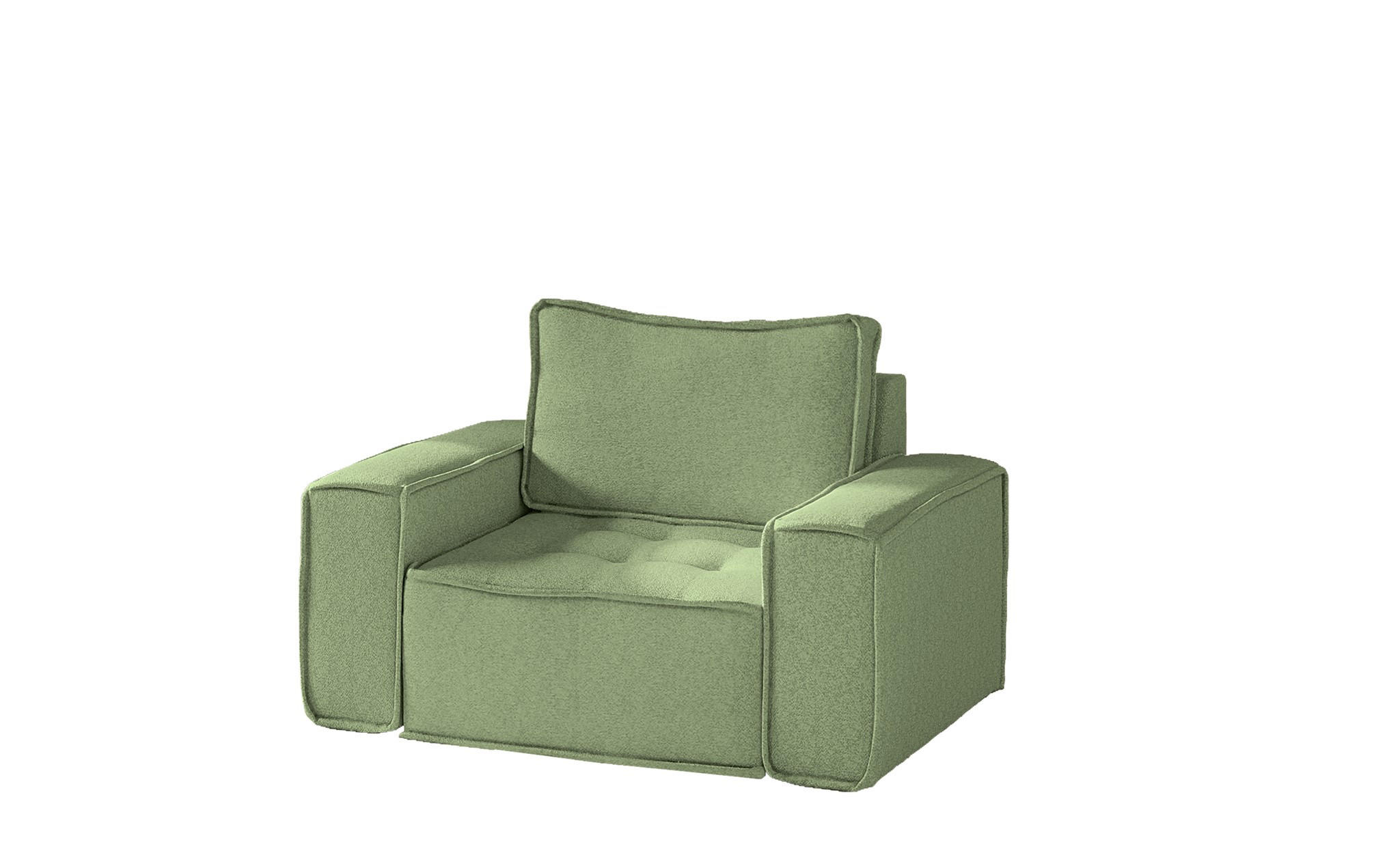SESSEL Sande In Alpine - Hellgrün, Holzwerkstoff/Textil (132/85/90cm) - Fun Möbel