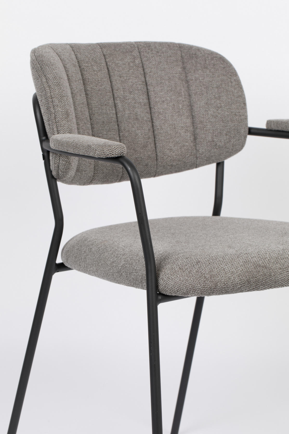 ESSZIMMERSTUHL Jolien - Grau - 56/61/78 cm - 2er-Set - Grau, Textil (61/78/56cm)