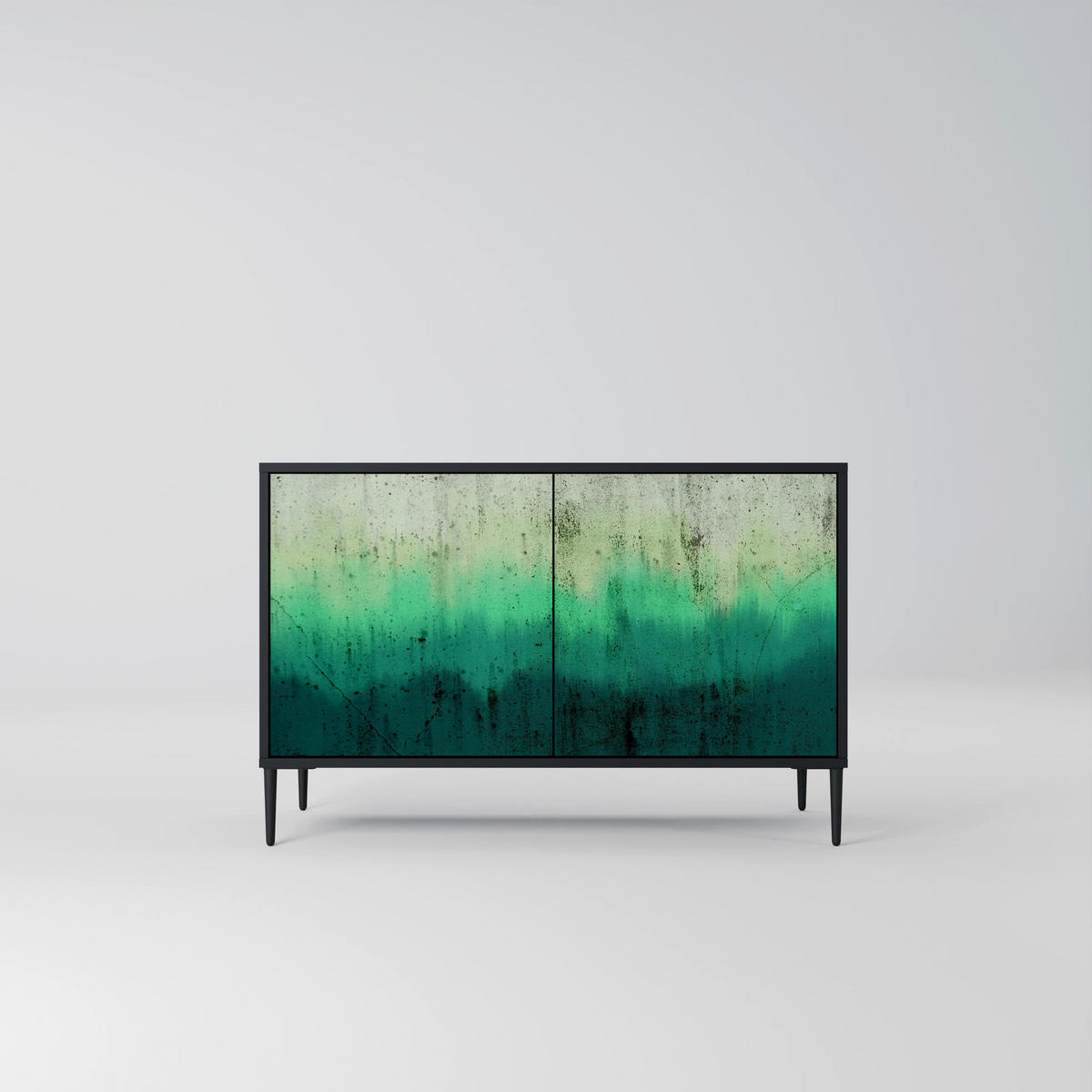 SIDEBOARD NORTHERN LIGHTS, Eicheneffekt, 111x42x77,5 cm, 2 Türen - Eichefarben/Buchefarben, Holzwerkstoff/Buchenholz (111/77.5/42cm) - SpaceRebels