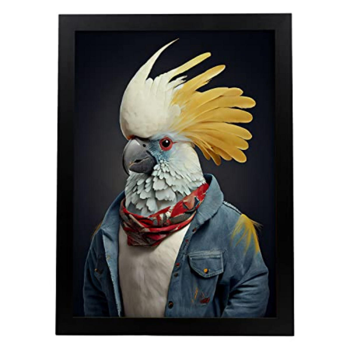 POSTER Kakadu In Voller Farbe Fotostil A3 Schwarzer Rahmen - Schwarz, Papier (29.7/5/42cm) - Nacnic