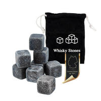 WHISKEY STEINE 9 Stück - Grau, Stein (2/2/2cm) - Intirilife