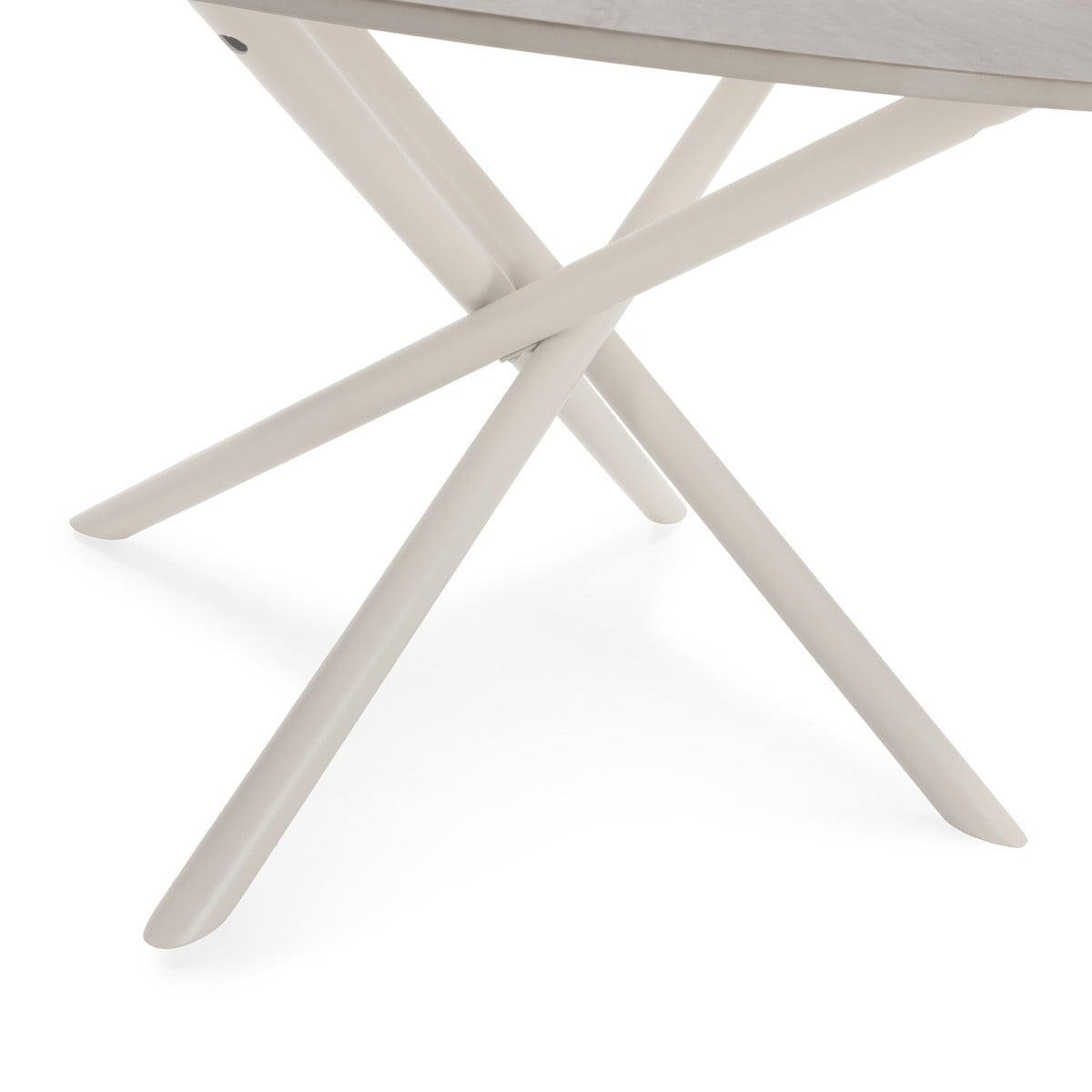 COUCHTISCH mit Metallbeinen 80/80/45 cm - Beige, Metall (90/80/45cm) - Calicosy