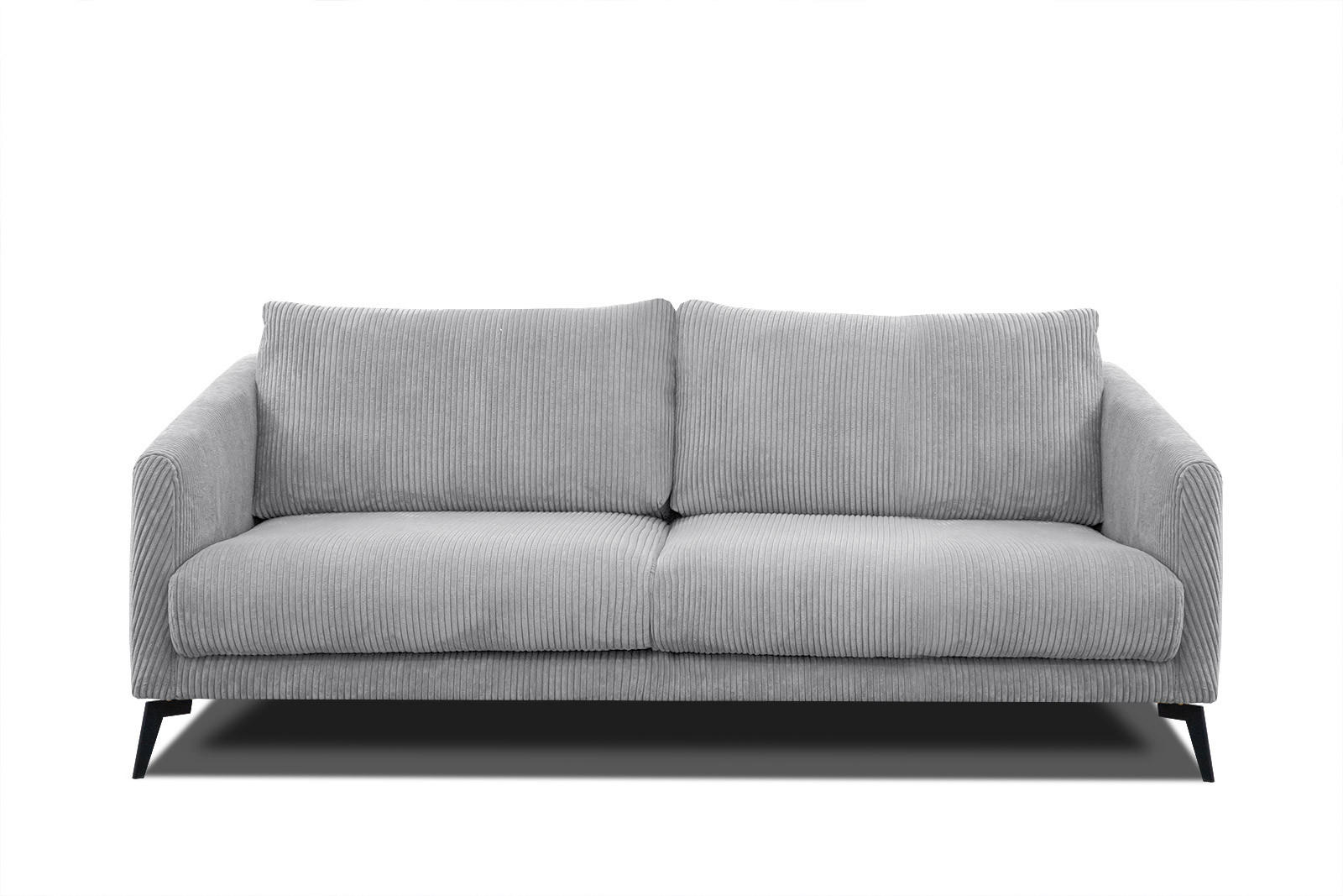 SOFA VILT 3-Sitzer, hellgrau - Hellgrau/Schwarz, Holzwerkstoff/Kunststoff (202/89/94cm) - Courtois Laville