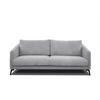 SOFA VILT 3-Sitzer, hellgrau - Hellgrau/Schwarz, Holzwerkstoff/Kunststoff (202/89/94cm) - Courtois Laville
