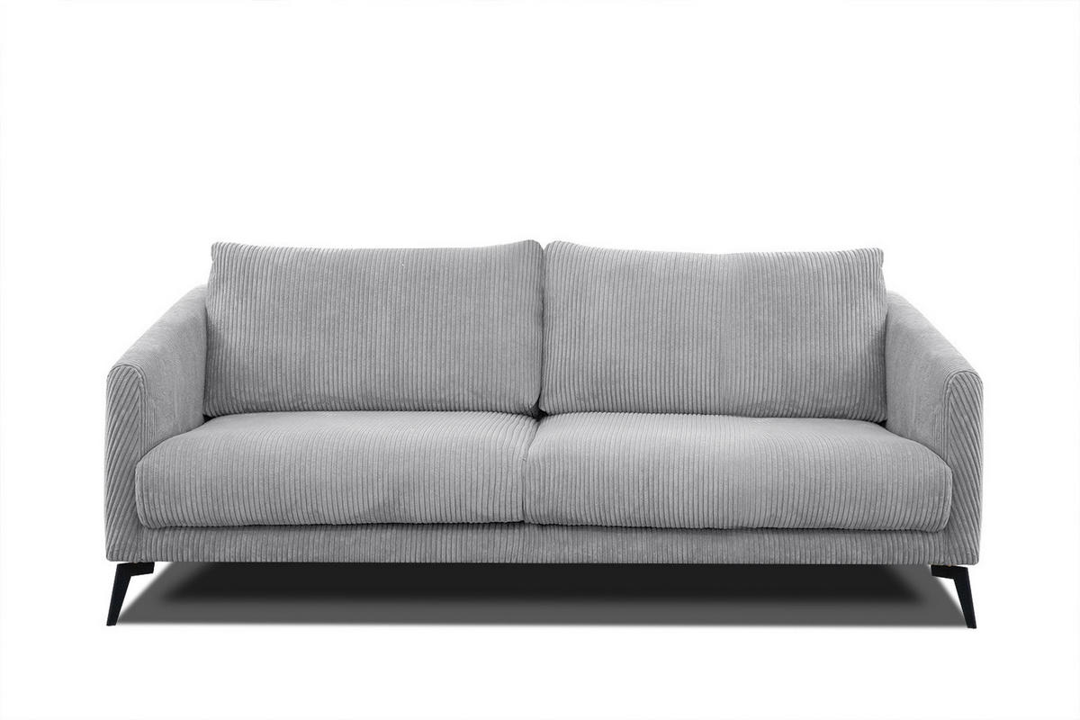 SOFA VILT 3-Sitzer, hellgrau - Hellgrau/Schwarz, Holzwerkstoff/Kunststoff (202/89/94cm) - Courtois Laville