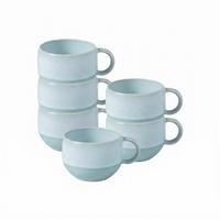 ESPRESSOTASSEN Perlemor Aqua blau 60 ml 6er Set - Blau, Keramik (0.06L) - like.Villeroy & Boch