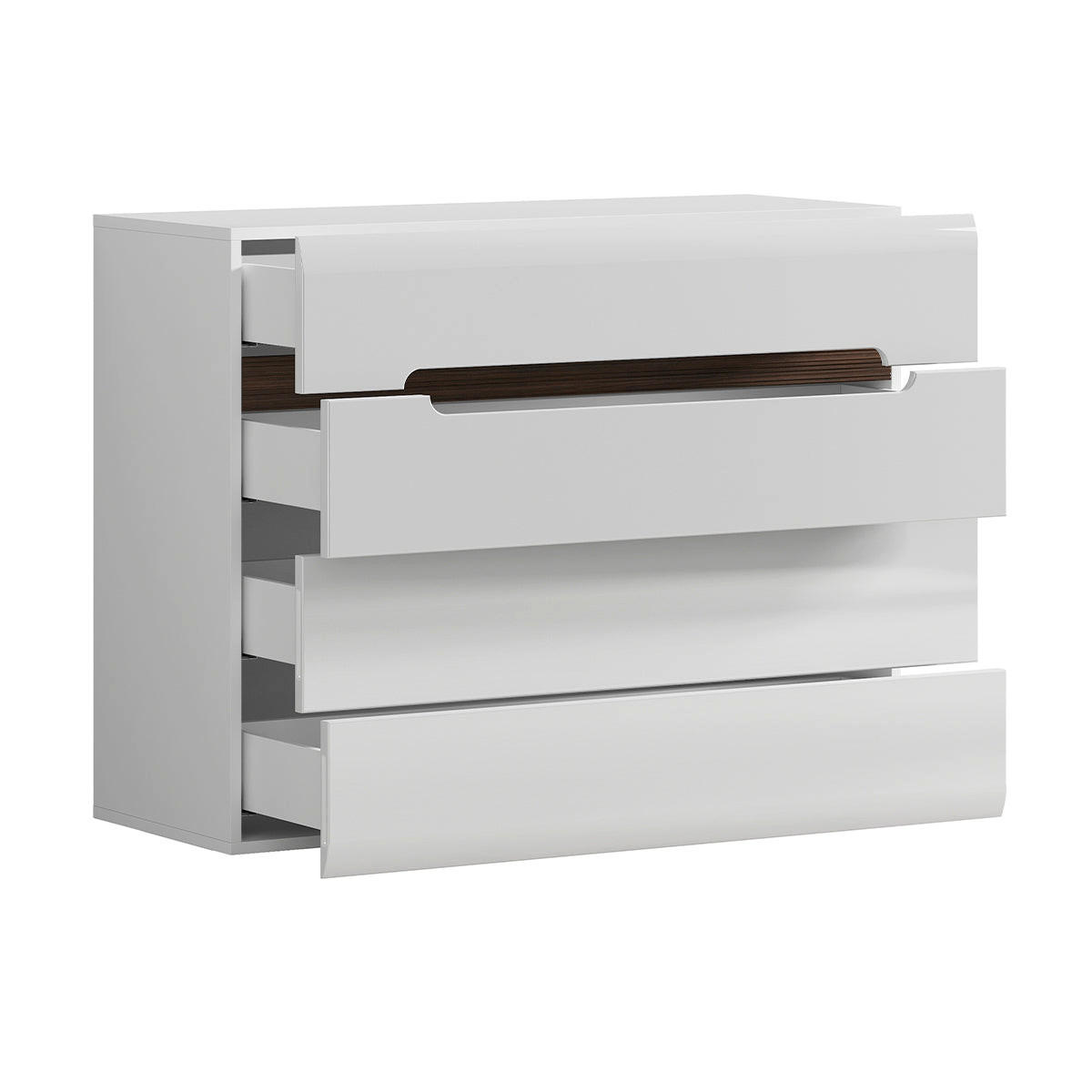 KOMMODE Darrel Weiß - Weiß, Holzwerkstoff (105/84/41cm) - Petits-meubles