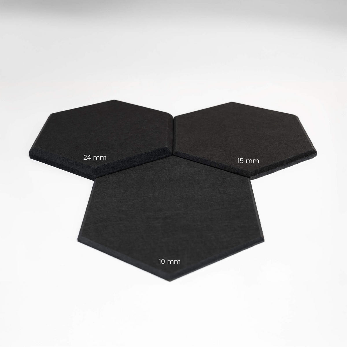 AKUSTIKPLATTEN Hexagon selbstklebend SILENT - 10er Set Schwarz - Schwarz, Kunststoff (35/30.3/1cm) - Home Deluxe