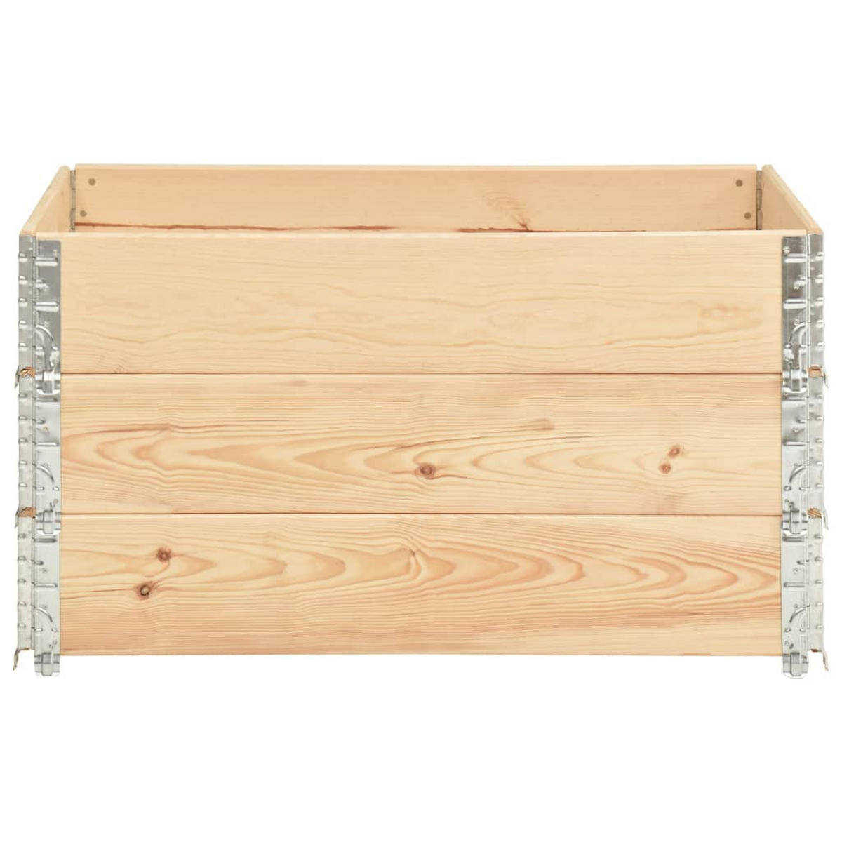 HOCHBEETE 3 Stk. 50x100 cm Kiefer Massivholz - Braun, Holz (50/19/100cm)
