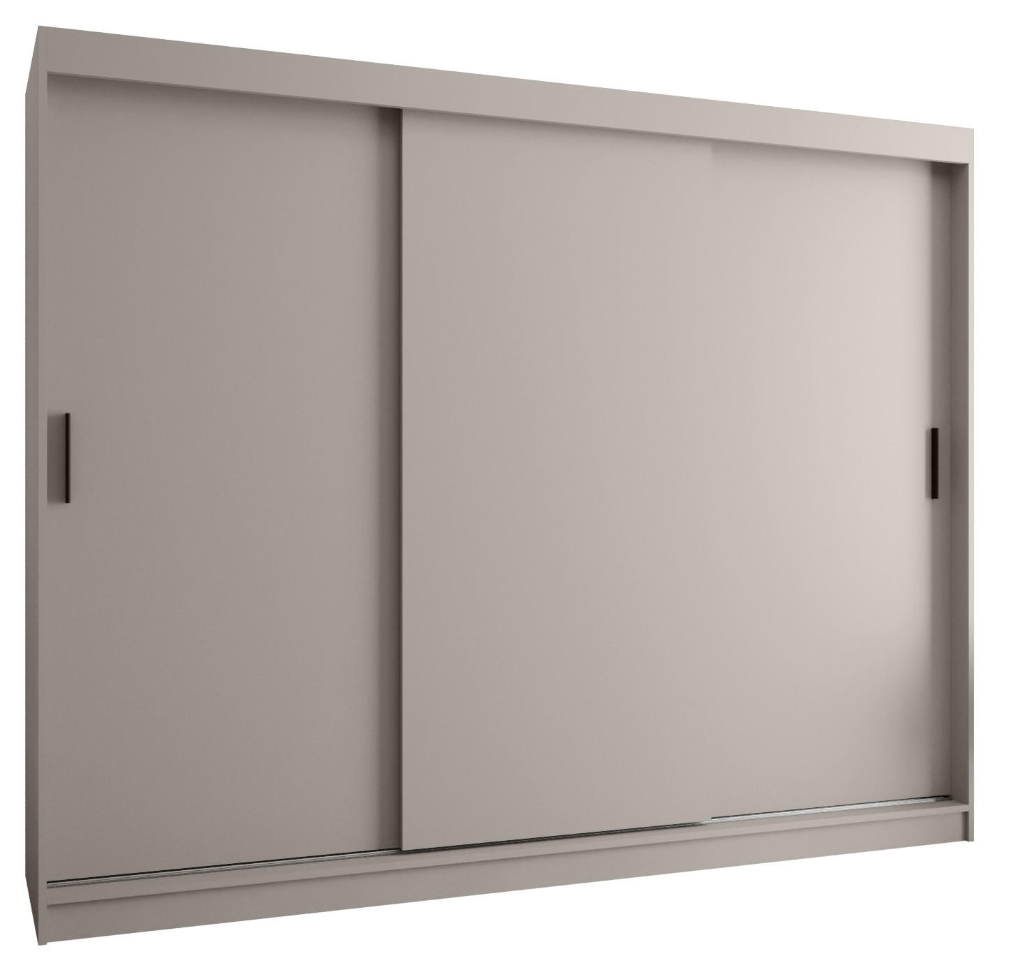 OMARA Z DRSNIMI VRATI 200/250/62 3-vratna - kašmir/črna, umetna masa/les (250/200/62cm)