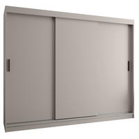 ŠATNÍ skříň s posuvnými dveřmi 200/250/62 3dveřová - černá/kašmírová, dřevo/plast (250/200/62cm)