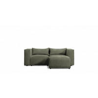 ECKSOFA Nevio Xs - Grün, Holzwerkstoff/Textil (210/185cm) - Fun Möbel