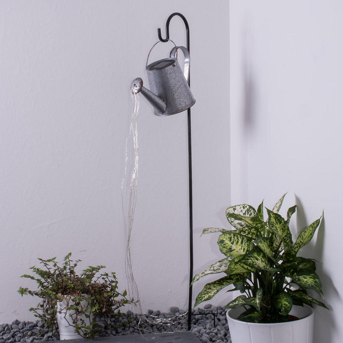 LED WEGELEUCHTE Solar Steckleuchte Silber - Silberfarben, Metall (30/17/112cm)