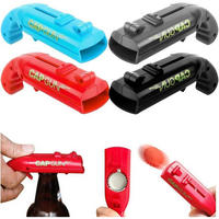 FLASCHENÖFFNER 4er-Set Pistolenform ABS - Multicolor, Kunststoff (13cm)