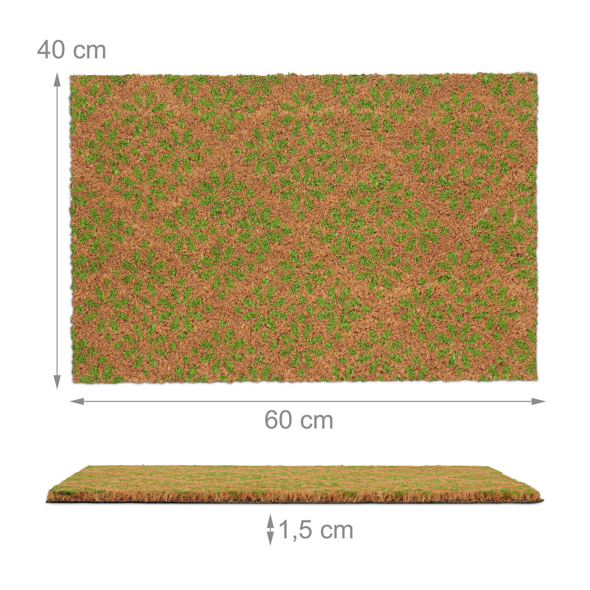 FUSSMATTE - Multicolor, Kunststoff/Textil (60/40cm) - Relaxdays