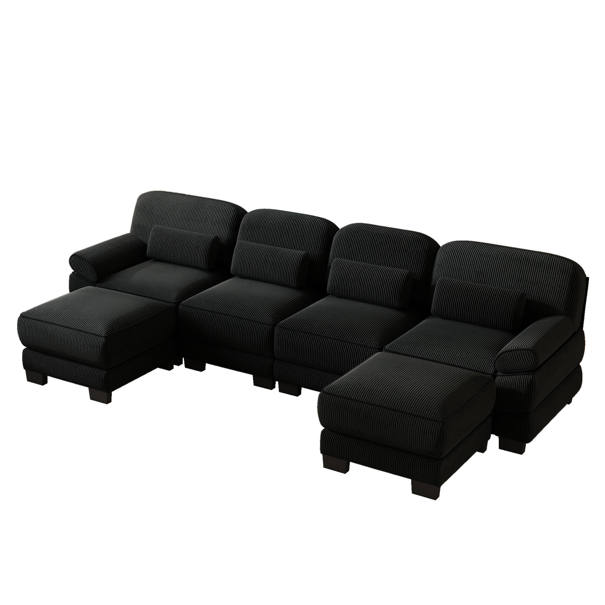 ComfortXL Wohnlandschaft Schwarz 336x94x161 cm
