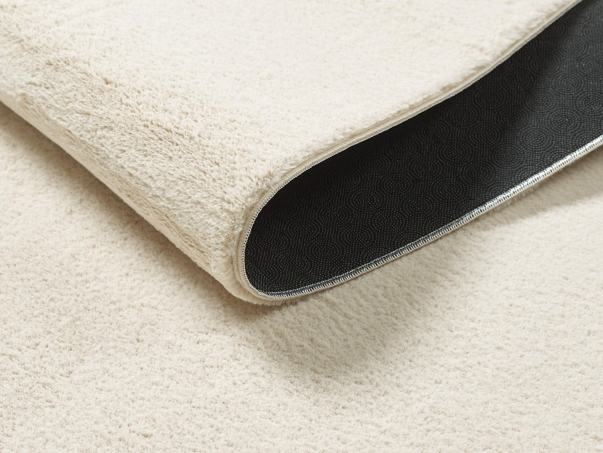 KURZFLORTEPPICH Antirutsch Uni RUTOR Polyester Beige 120 x 160 cm - Beige, Textil (120/160cm) - KADIMA DESIGN