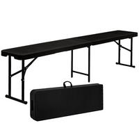 BIERBANK bis 300kg belastbar, 184/30cm, Schwarz - Schwarz, Kunststoff - Amanka