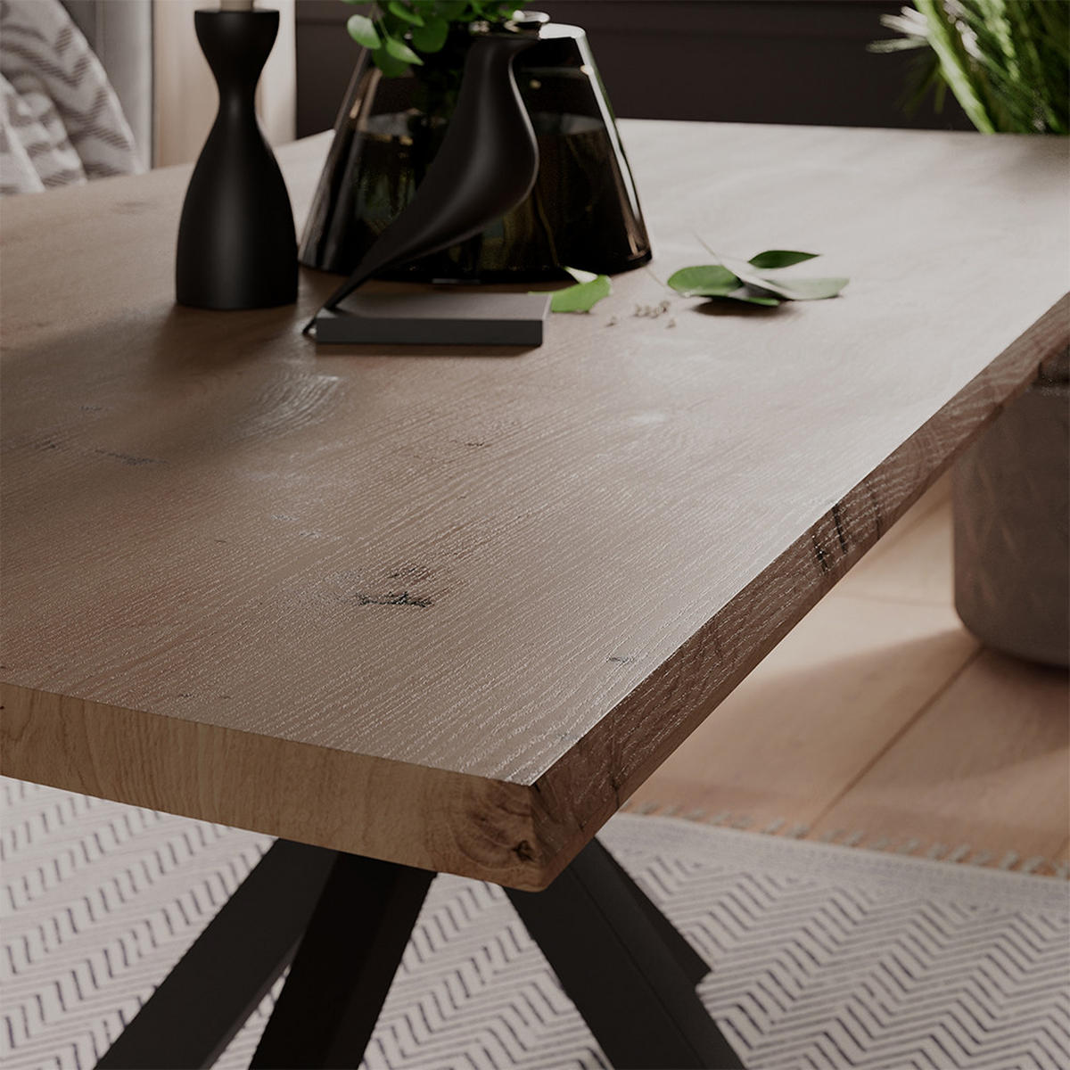 COUCHTISCH Yan Artisan 120 x 60 cm - Hellgrau, Holzwerkstoff (60/120/40cm) - Vicco