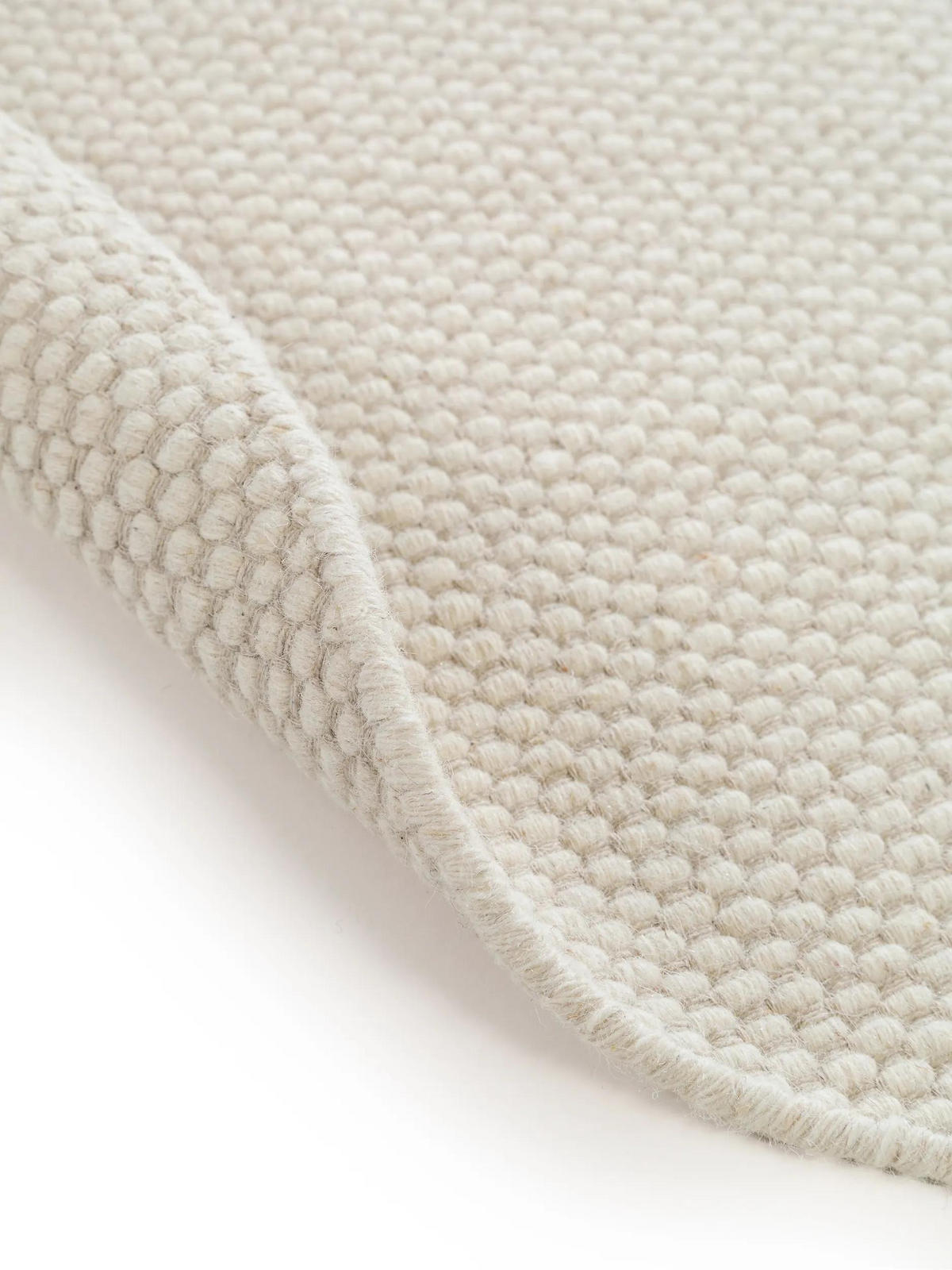 VLNĚNÝ koberec Rocco Bílá ø 150 cm kulatý - bílá, textil/přírodní materiály (150/150cm) - benuta Pure