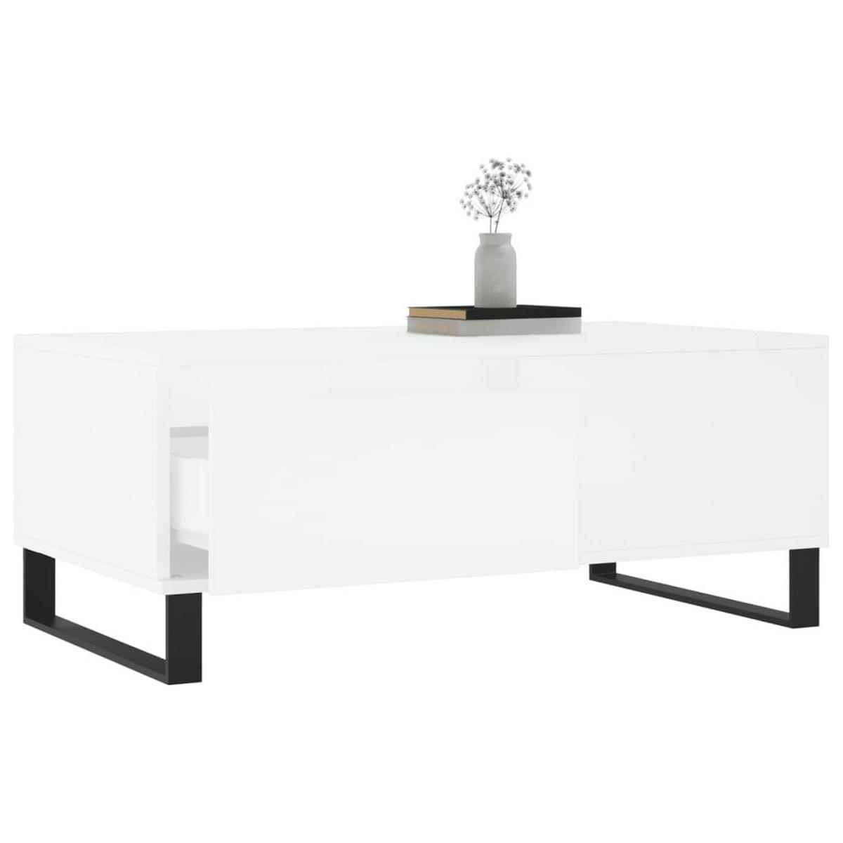 COUCHTISCH Weiß 90x50x36,5 cm Holzwerkstoff - Weiß, Holzwerkstoff (90/50/36.5cm) - furnicato